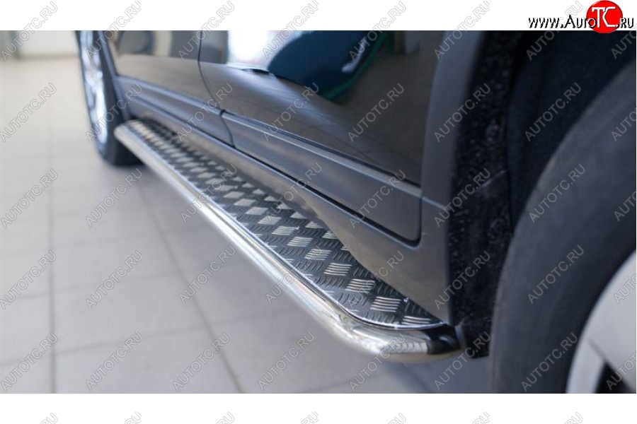22 999 р. Защита порогов из круглой трубы диаметром 42 мм SLITKOFF v2  Nissan X-trail  3 T32 (2017-2022) рестайлинг  с доставкой в г. Кемерово