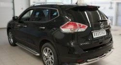 12 349 р. Защита заднего бампера (Ø63 и 42 мм, уголки, нержавейка) SLITKOFF  Nissan X-trail  3 T32 (2017-2022) рестайлинг  с доставкой в г. Кемерово. Увеличить фотографию 4