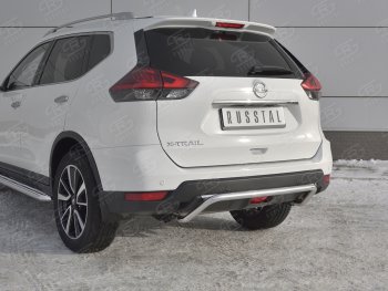 13 999 р. Защита заднего бампера (Ø42 мм волна, нержавейка) SLITKOFF Nissan X-trail 3 T32 рестайлинг (2017-2022)  с доставкой в г. Кемерово. Увеличить фотографию 4