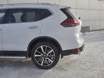 16 599 р. Защита заднего бампера (Ø63 и 42 мм , нержавейка) RUSSTAL  Nissan X-trail  3 T32 (2017-2022) рестайлинг  с доставкой в г. Кемерово. Увеличить фотографию 3