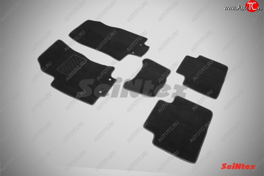 3 299 р. Износостойкие коврики в салон SeiNtex Premium LUX 4 шт. (ворсовые)  Nissan X-trail  3 T32 (2017-2022) рестайлинг  с доставкой в г. Кемерово