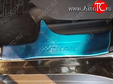 8 599 р. Накладки на порожки автомобиля CT v1 Nissan X-trail 3 T32 рестайлинг (2017-2022)  с доставкой в г. Кемерово