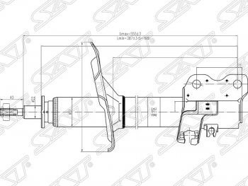 3 599 р. Правый амортизатор передний SAT  Nissan X-trail  1 T30 (2000-2003) дорестайлинг  с доставкой в г. Кемерово. Увеличить фотографию 1