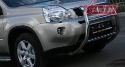 Защита переднего бампера Souz-96 (d60) Nissan X-trail 2 T31 дорестайлинг (2007-2011)