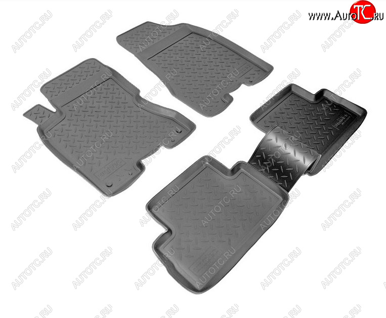 2 349 р. Комплект салонных ковриков Norplast Unidec Nissan X-trail 2 T31 дорестайлинг (2007-2011) (Цвет: черный)  с доставкой в г. Кемерово