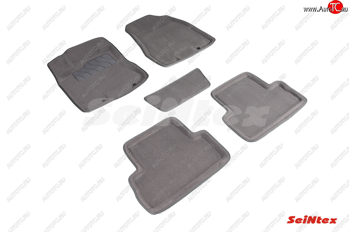 7 399 р. Текстильные 3D коврики в салон SEINTEX серые  Nissan X-trail  2 T31 (2007-2015) дорестайлинг, рестайлинг  с доставкой в г. Кемерово
