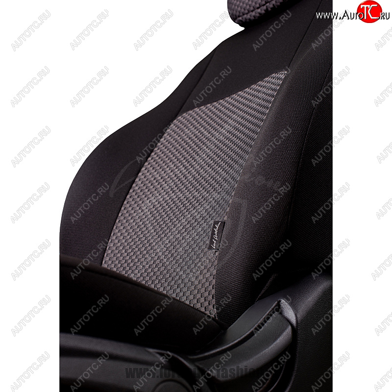 5 899 р. Чехлы для сидений Lord Autofashion Дублин (жаккард)  Nissan X-trail  2 T31 (2007-2015) дорестайлинг, рестайлинг (Черный, вставка Стежок серый)  с доставкой в г. Кемерово