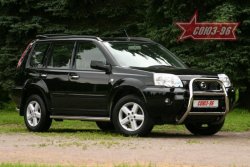 Защита порогов (рестайлинг) Souz-96 (d60) Nissan X-trail  1 T30 (2000-2003) дорестайлинг