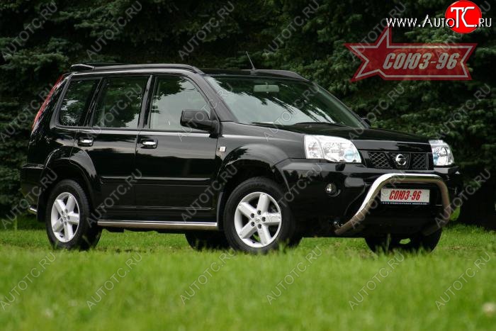 18 224 р. Защита переднего бампера Souz-96 (d76)  Nissan X-trail  1 T30 (2000-2003) дорестайлинг  с доставкой в г. Кемерово