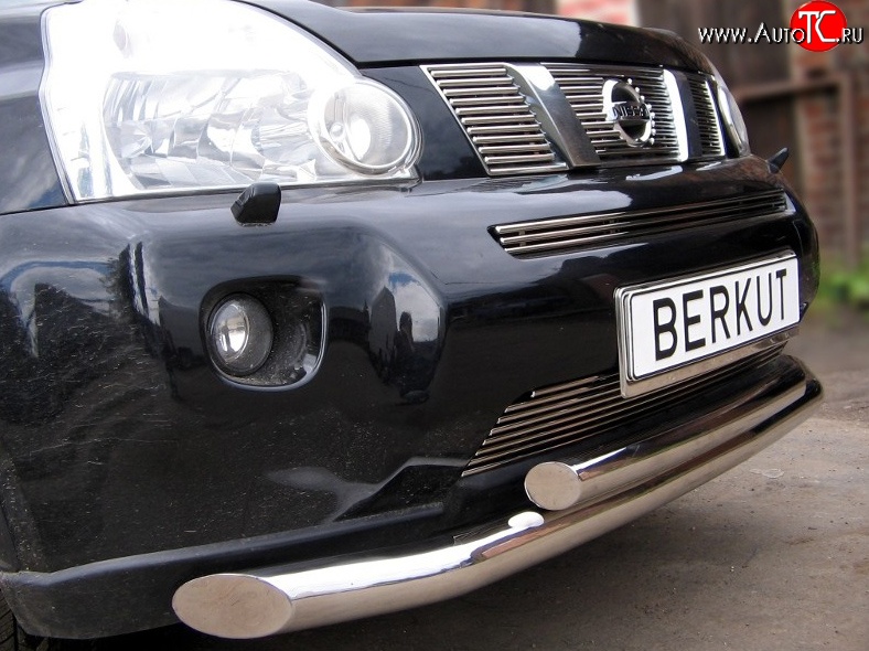 5 899 р. Декоративная вставка решетки радиатора T31 Berkut Nissan X-trail 2 T31 дорестайлинг (2007-2011)  с доставкой в г. Кемерово