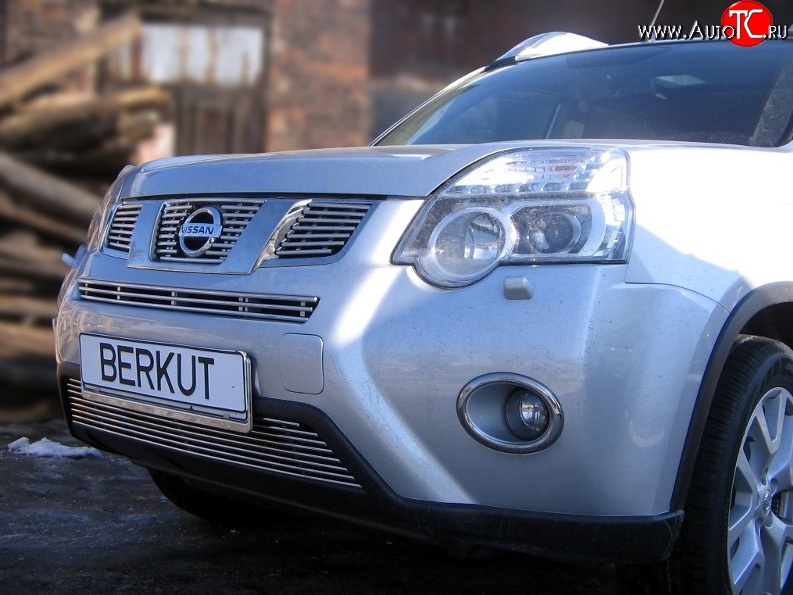 6 999 р. Декоративная вставка воздухозаборника Berkut Nissan X-trail 2 T31 рестайлинг (2010-2015)  с доставкой в г. Кемерово