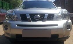 1 229 р. Сетка верхнего воздухозаборника переднего бампера Russtal  Nissan X-trail  2 T31 (2007-2011) дорестайлинг (черная)  с доставкой в г. Кемерово. Увеличить фотографию 1