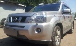 Сетка в решетку радиатора Russtal Nissan X-trail 2 T31 дорестайлинг (2007-2011) (хром)