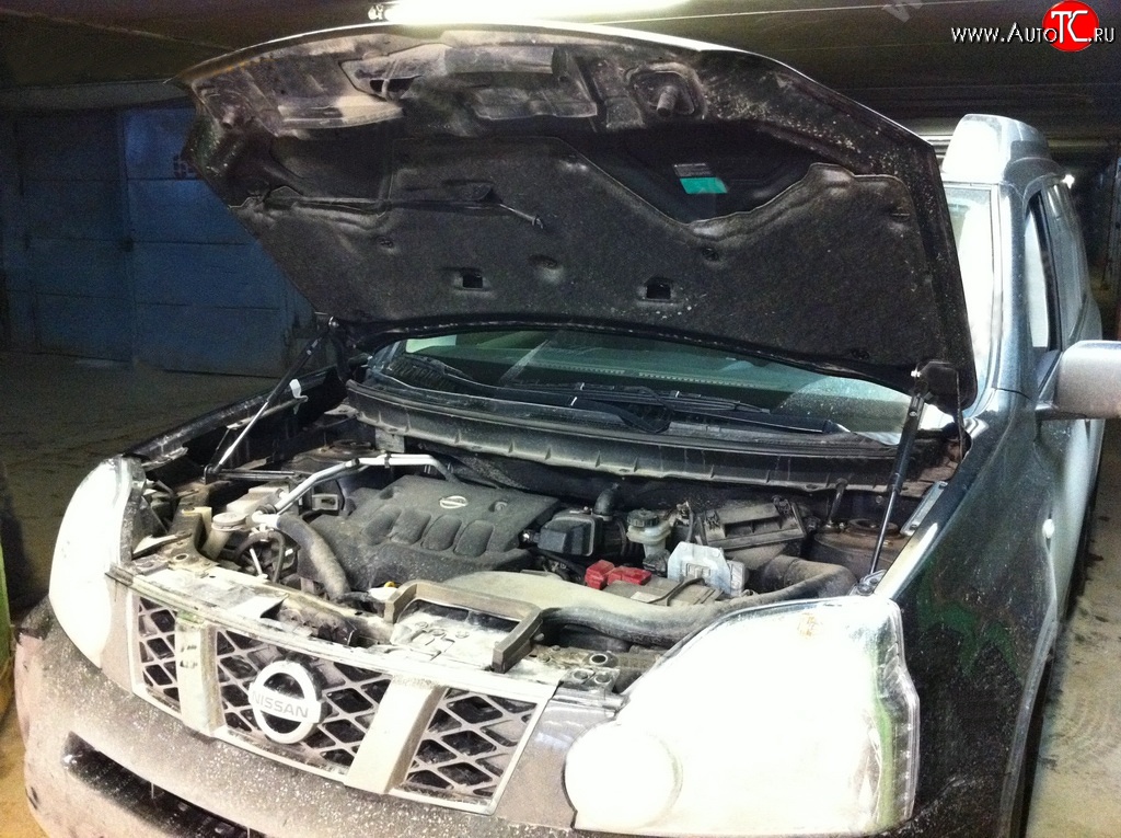 4 099 р. Упор капота Sport  Nissan X-trail  2 T31 (2007-2011) дорестайлинг  с доставкой в г. Кемерово