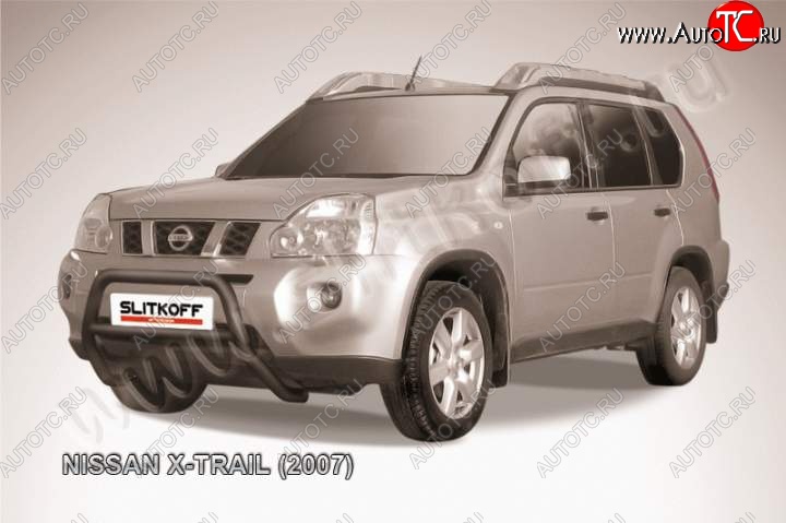 16 899 р. Кенгурятник d57 низкий  Nissan X-trail  2 T31 (2007-2011) дорестайлинг (Цвет: серебристый)  с доставкой в г. Кемерово