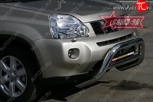 18 224 р. Защита переднего бампера Souz-96 (d76)  Nissan X-trail  2 T31 (2007-2011) дорестайлинг  с доставкой в г. Кемерово