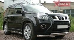 19 664 р. Защита переднего бампера двойная Souz-96 (d76/60)  Nissan X-trail  2 T31 (2010-2015) рестайлинг  с доставкой в г. Кемерово. Увеличить фотографию 2