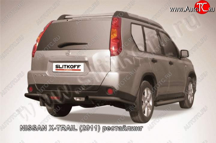 6 399 р. Уголки d57 Nissan X-trail 2 T31 дорестайлинг (2007-2011) (Цвет: серебристый)  с доставкой в г. Кемерово