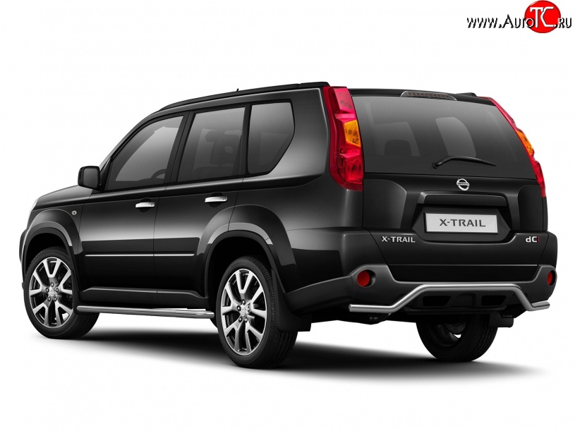 5 499 р. Защита заднего бампера из трубы диаметром 51 мм Petroil Tuning  Nissan X-trail  2 T31 (2007-2011) дорестайлинг  с доставкой в г. Кемерово