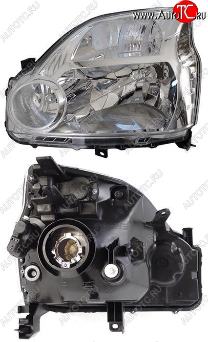 7 849 р. Левая фара SAT (Евросвет) Nissan X-trail 2 T31 дорестайлинг (2007-2011)  с доставкой в г. Кемерово