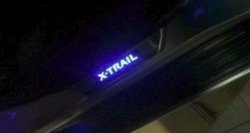 5 349 р. Накладки на порожки автомобиля СТ Nissan X-trail 2 T31 дорестайлинг (2007-2011)  с доставкой в г. Кемерово. Увеличить фотографию 2