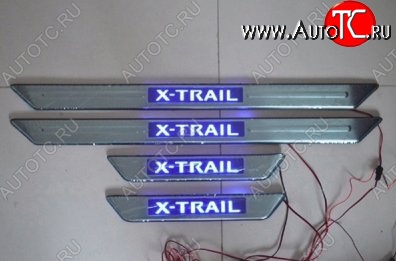 5 349 р. Накладки на порожки автомобиля СТ Nissan X-trail 2 T31 дорестайлинг (2007-2011)  с доставкой в г. Кемерово