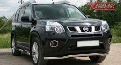 13 094 р. Защита переднего бампера одинарная Souz-96 (d60).  Nissan X-trail  2 T31 (2010-2015) рестайлинг  с доставкой в г. Кемерово. Увеличить фотографию 2