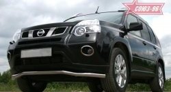 13 094 р. Защита переднего бампера одинарная Souz-96 (d60).  Nissan X-trail  2 T31 (2010-2015) рестайлинг  с доставкой в г. Кемерово. Увеличить фотографию 3