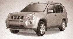 Одинарная защита переднего бампера из трубы диаметром 57 мм Slitkoff Nissan X-trail  2 T31 (2010-2015) рестайлинг