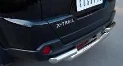 15 699 р. Защита заднего бампера (2 трубы Ø76, нержавейка) SLITKOFF  Nissan X-trail  2 T31 (2010-2015) рестайлинг  с доставкой в г. Кемерово. Увеличить фотографию 2