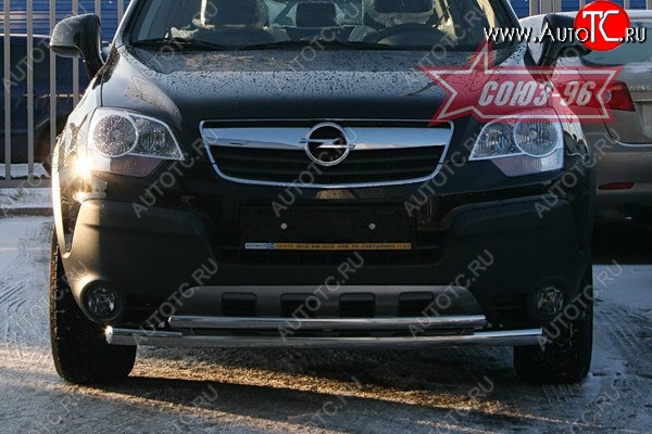 15 299 р. Защита переднего бампера двойная Souz-96 (d460/42) Opel Antara (2006-2010)  с доставкой в г. Кемерово