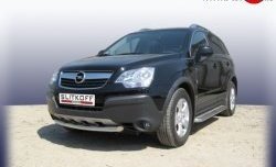 6 499 р. Одинарная защита переднего бампера из трубы диаметром 57 мм Slitkoff  Opel Antara (2006-2010) (Цвет: нержавеющая полированная сталь)  с доставкой в г. Кемерово. Увеличить фотографию 1