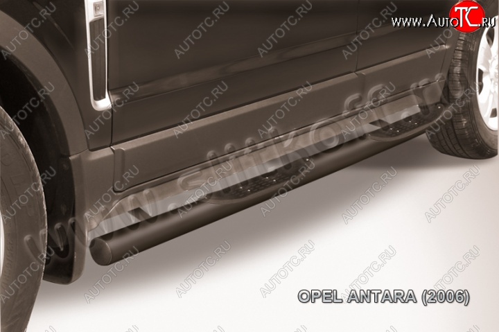 12 399 р. Защита порогов Slitkoff Opel Antara (2006-2010) (Цвет: серебристый)  с доставкой в г. Кемерово