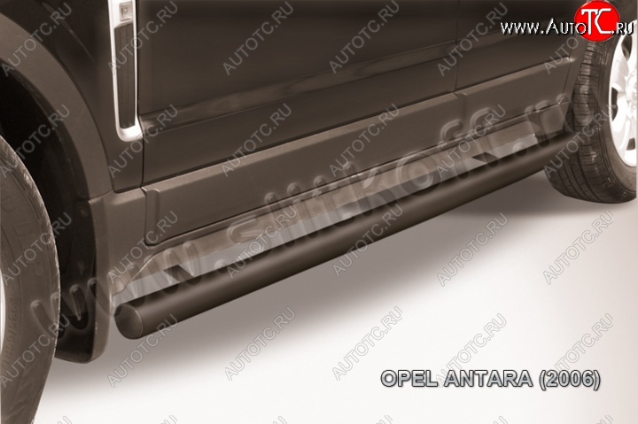 10 599 р. Защита порогов Slitkoff Opel Antara (2006-2010) (Цвет: серебристый)  с доставкой в г. Кемерово