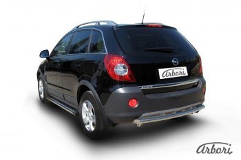 9 809 р. Защита заднего бампера Arbori (нержавейка, 1 труба d57 mm). Opel Antara (2006-2010)  с доставкой в г. Кемерово. Увеличить фотографию 2