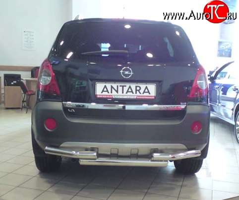 11 899 р. Защита заднего бампера d63.5 мм Металл Дизайн Opel Antara (2006-2010) (полированная нержавейка)  с доставкой в г. Кемерово