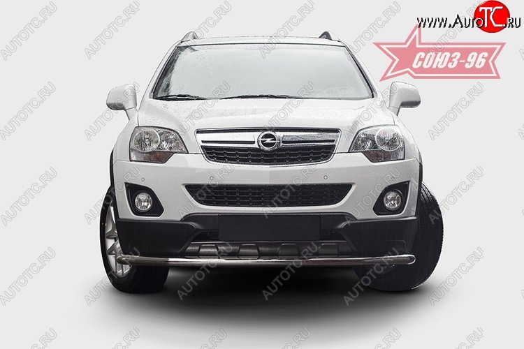 16 469 р. Защита переднего бампера одинарная Souz-96 (d60) Opel Antara рестайлинг (2010-2015)  с доставкой в г. Кемерово