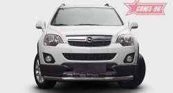 Защита переднего бампера одинарная Souz-96 (d76) Opel Antara рестайлинг (2010-2015)