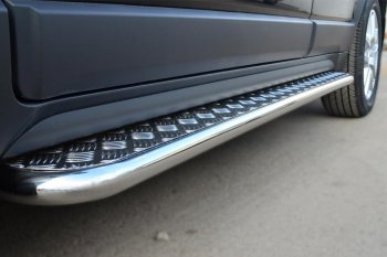 35 549 р. Защита порогов из круглой трубы диаметром 42 мм SLITKOFF v3 Opel Antara рестайлинг (2010-2015)  с доставкой в г. Кемерово. Увеличить фотографию 2