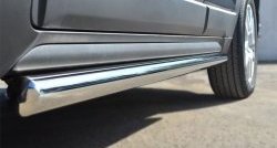 70 999 р. Защита порогов из круглой трубы диаметром 63 мм Russtal Opel Antara рестайлинг (2010-2015) (Защита порогов с со скосами на торцах (вариант 1))  с доставкой в г. Кемерово. Увеличить фотографию 11