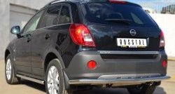 16 749 р. Одинарная защита заднего бампера из трубы диаметром 63 мм SLITKOFF  Opel Antara (2010-2015) рестайлинг  с доставкой в г. Кемерово. Увеличить фотографию 4