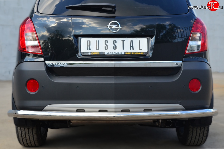16 749 р. Одинарная защита заднего бампера из трубы диаметром 63 мм SLITKOFF  Opel Antara (2010-2015) рестайлинг  с доставкой в г. Кемерово