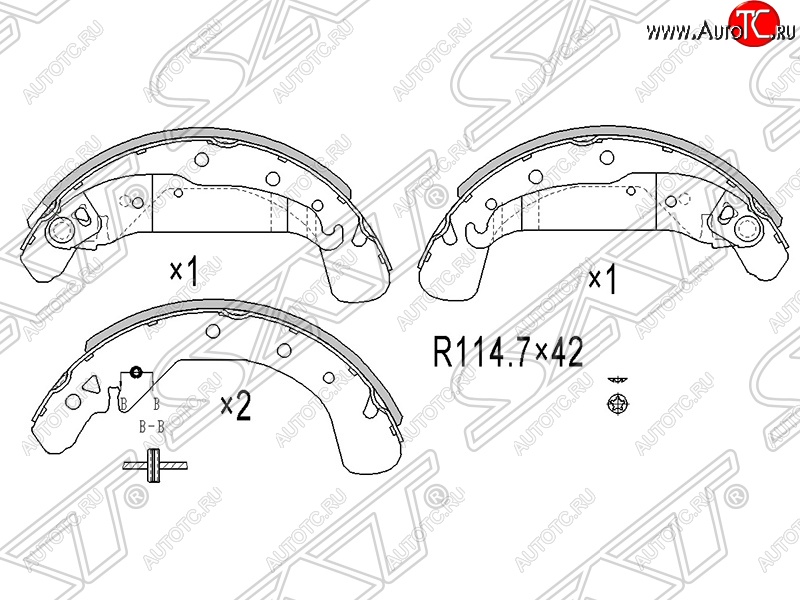 1 599 р. Колодки тормозные SAT (задние) Opel Astra F седан рестайлинг (1994-1998)  с доставкой в г. Кемерово