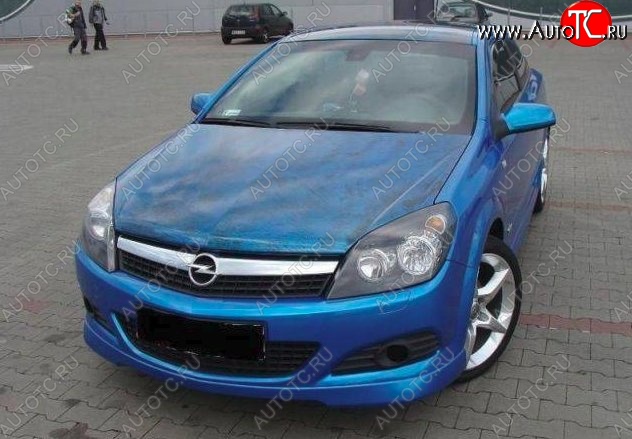 2 999 р. Накладка на передний бампер OPC-Line Opel Astra H GTC хэтчбек 3 дв. рестайлинг (2006-2011) (Неокрашенная)  с доставкой в г. Кемерово