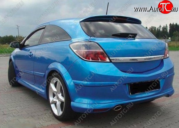 2 999 р. Накладка на задний бампер OPC-Line Opel Astra H GTC хэтчбек 3 дв. рестайлинг (2006-2011) (Неокрашенная)  с доставкой в г. Кемерово