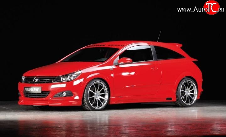 7 599 р. Пороги накладки Rieger  Opel Astra  H GTC (2004-2011) хэтчбек 3 дв. дорестайлинг, хэтчбек 3 дв. рестайлинг (Неокрашенные)  с доставкой в г. Кемерово