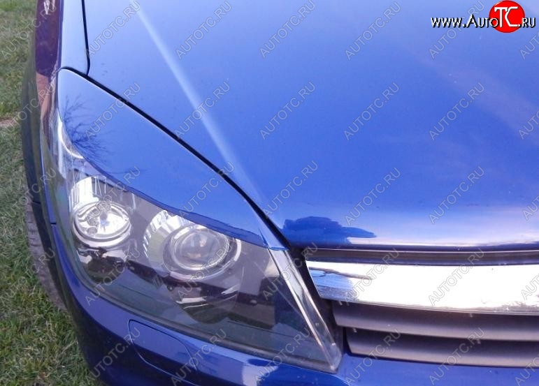 1 399 р. Реснички на фары RIEGER Opel Astra H хэтчбек 5дв дорестайлинг (2004-2007) (Неокрашенные)  с доставкой в г. Кемерово
