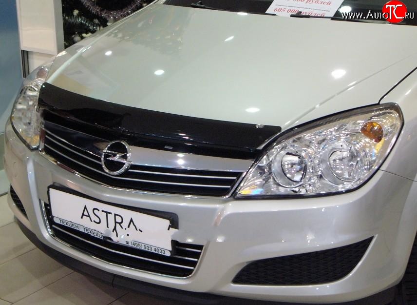 3 299 р. Дефлектор капота NovLine Opel Astra H универсал рестайлинг (2007-2015)  с доставкой в г. Кемерово