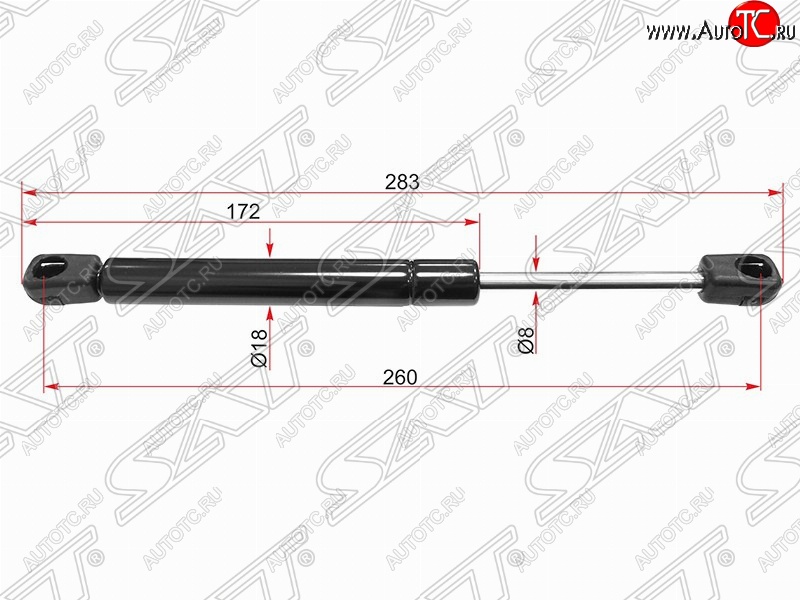 569 р. Газовый упор крышки багажника SAT  Opel Astra  H (2004-2015) седан дорестайлинг, универсал рестайлинг, хэтчбек 5дв рестайлинг  с доставкой в г. Кемерово