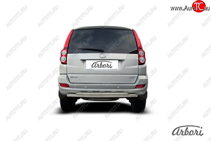 10 772 р. Защита заднего бампера Arbori (нержавейка, 2 трубы d57 и 42 mm). Great Wall Hover H5 (2010-2017)  с доставкой в г. Кемерово